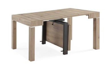 Włoski Design Drewniany Rozkładany Konsola Stół
